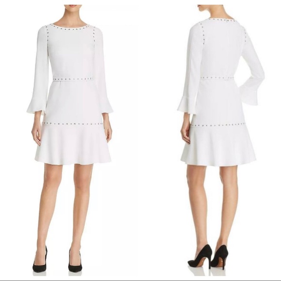 Hugo Boss Henryke8 White Bell Sleeves Dress